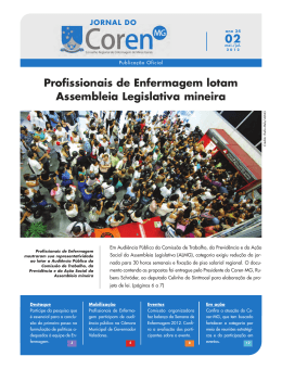 Profissionais de Enfermagem lotam Assembleia Legislativa mineira
