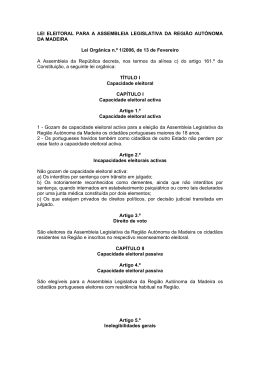 lei eleitoral para a assembleia legislativa da