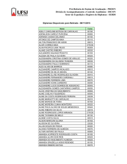 Pró-Reitoria de Ensino de Graduação - PROEN Divisão de