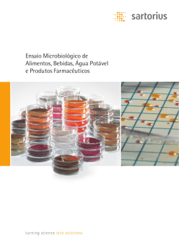 Ensaio Microbiol&oacute;gico de Alimentos, Bebidas, &Aacute;gua