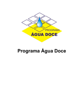 Programa &Aacute;gua Doce - Documento Base