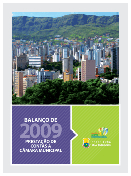 Revista Balan&ccedil;o PBH 2009 - Prefeitura Municipal de Belo Horizonte