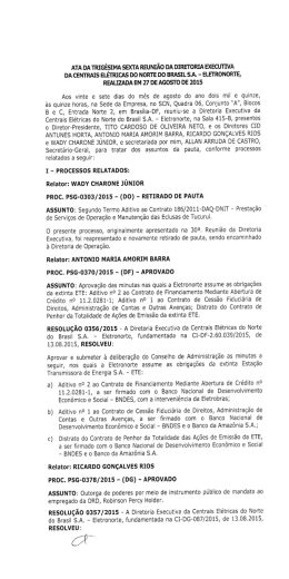 ATA DA TRIGÉSIMA SEXTA REUNIÃO DA DIRETORIA