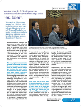 Vendo a situa&ccedil;&atilde;o do Brasil, penso no meu nonno e acho que ele