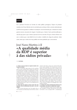 «A qualidade média da RDP é superior à das rádios privada»