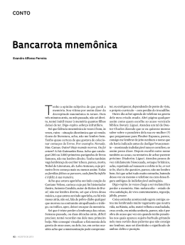 Bancarrota mnemônica - Revista Pesquisa FAPESP