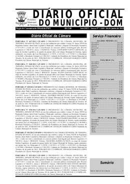 DOM - Di&aacute;rio Oficial Eletr&ocirc;nico do Munic&iacute;pio de Teresina
