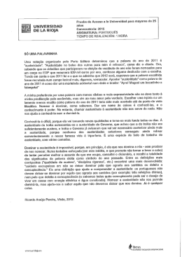 AsicNATURAz PORTUGUÊS riEMPo DE ReALizAciÓNz 1 HORA