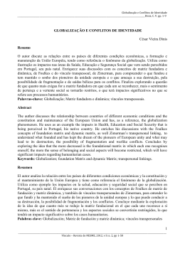 1 GLOBALIZA&Ccedil;&Atilde;O E CONFLITOS DE IDENTIDADE C&eacute;sar