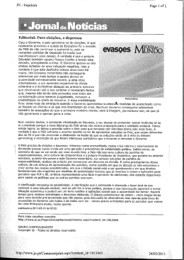 IN -Imprimir i _ Page l of Editorial: Para elei&ccedil;&otilde;es, e depressa