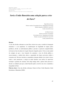Ser&aacute; a Uni&atilde;o Banc&aacute;ria uma solu&ccedil;&atilde;o para a crise do Euro?