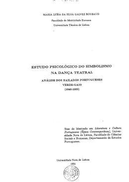 ESTUDO PSICOLÓGICO DO SIMBOLISMO NA DANÇA TEATRAL