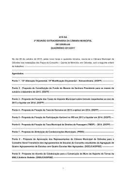 (Acta da 2&ordf; Reuni&atilde;o extra - Quadri&eacute;nio 2013/2017