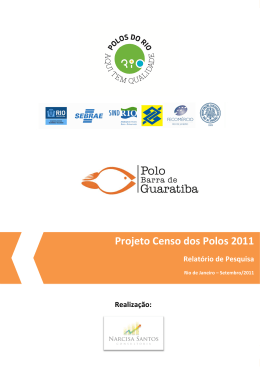 Censo Polo Barra de Guaratiba - Governo do Estado do Rio de