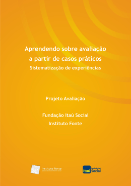 Aprendendo sobre avalia&ccedil;&atilde;o a partir de casos pr&aacute;ticos