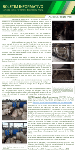 Informativo nº03/2015 - Ministério da Agricultura