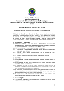 Servi&ccedil;o P&uacute;blico Federal Minist&eacute;rio da Educa&ccedil;&atilde;o Secretaria de