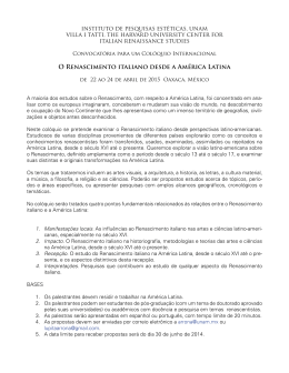 O RENASciMENtO itAliANO dESdE A AM&Eacute;RicA LAtiNA