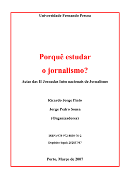 Actas II Jornadas Internacionais de Jornalismo