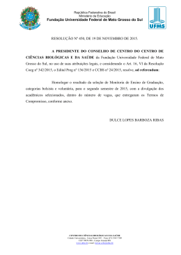 Funda&ccedil;&atilde;o Universidade Federal de Mato Grosso do Sul