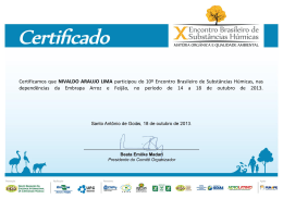 Certificamos que NIVALDO ARAUJO LIMA participou do 10º