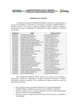 Informativo n&ordm; 001, 30 de mar&ccedil;o de 2015 &ndash; Prazos 2015-1