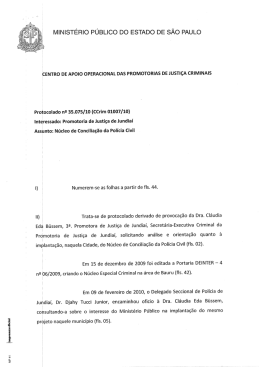 Sugestões do CAOCRIM a respeito da