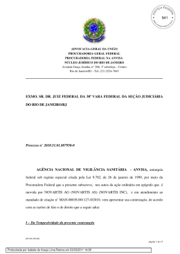 EXMO. SR. DR. JUIZ FEDERAL DA 38&ordf; VARA FEDERAL DA