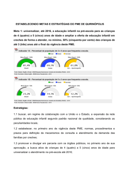 ESTABELECENDO METAS E ESTRAT&Eacute;GIAS DO PME DE
