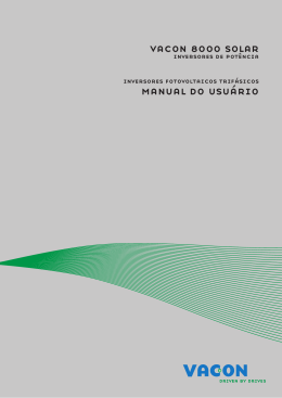 vacon 8000 solar manual do usu&aacute;rio