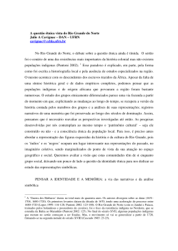 A quest&atilde;o &eacute;tnica vista do Rio Grande do Norte Julie