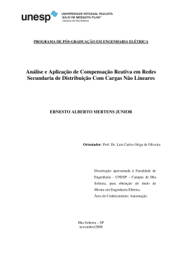 An&aacute;lise e Aplica&ccedil;&atilde;o de Compensa&ccedil;&atilde;o Reativa em Redes