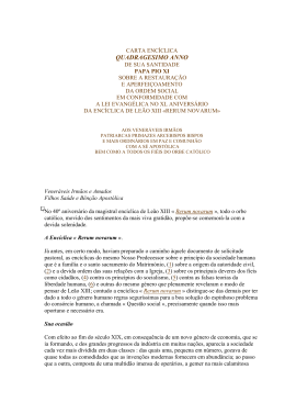 Enc&iacute;clica Quadragesimo Anno "No quadrag&eacute;simo ano"