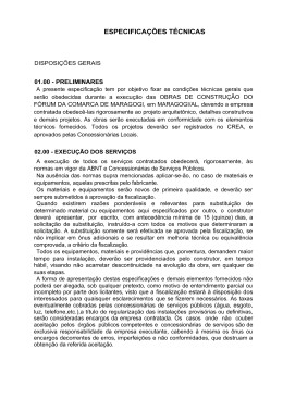 ESPECIFICA&Ccedil;&Otilde;ES T&Eacute;CNICAS