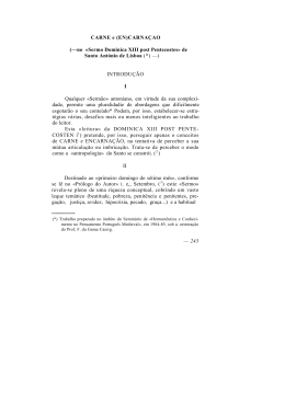 CARNE e (EN)CARNAÇAO (—no «Sermo Dominica XIII post