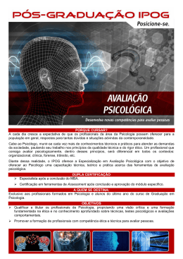 PORQUE CURSAR? A cada dia cresce a expectativa de que os