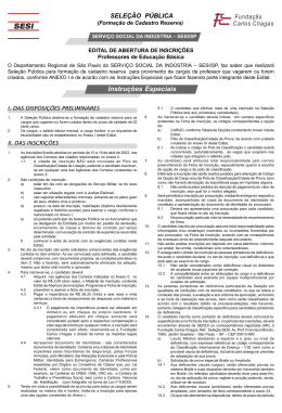 Instru&ccedil;&otilde;es Especiais