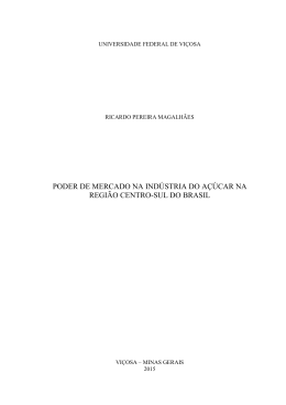PODER DE MERCADO NA IND&Uacute;STRIA DO A&Ccedil;&Uacute;CAR - Locus