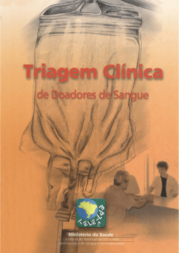 Etapas da triagem de doadores de sangue