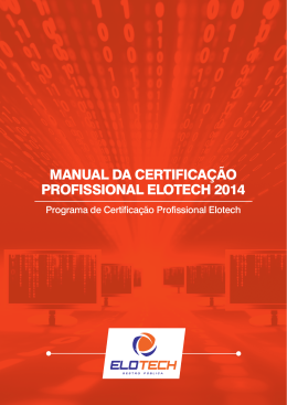 Manual Certificação - Elotech