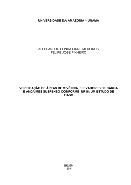verificacao de areas de vivencia elevadores de carga