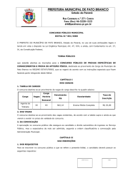 PREFEITURA MUNICIPAL DE PATO BRANCO