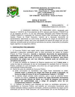 edital n&deg; 001/2013 concurso p&uacute;blico n. 001/2013
