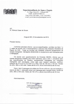 Resposta Preg&atilde;o 0122014: Ebara