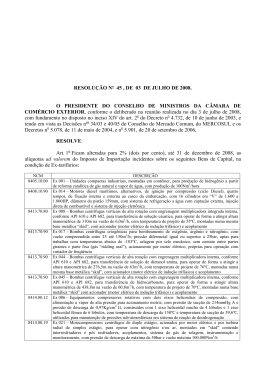 Resolução CAMEX 45 de 2008 - Ministério do Desenvolvimento