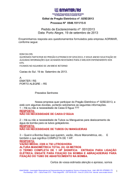 Pregão Eletrônico nº 001/2012 Processo Nº 0045