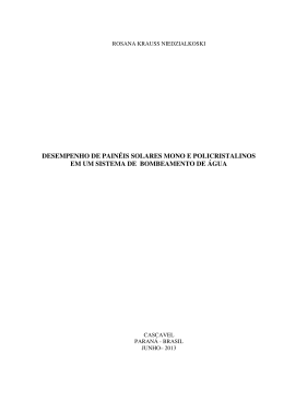 desempenho de pain&eacute;is solares mono e policristalinos