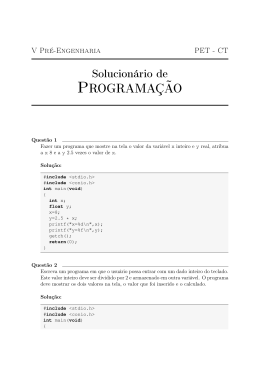 Programa&ccedil;&atilde;o