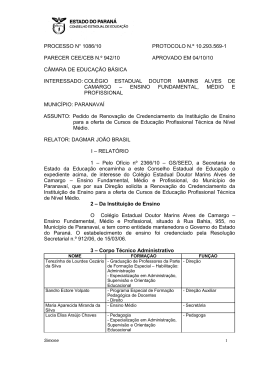 Parecer CEE/CEB n.&ordm; 942/10, aprovado em 4 de outubro de 2010