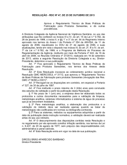 Resolução RDC nº 47 2013